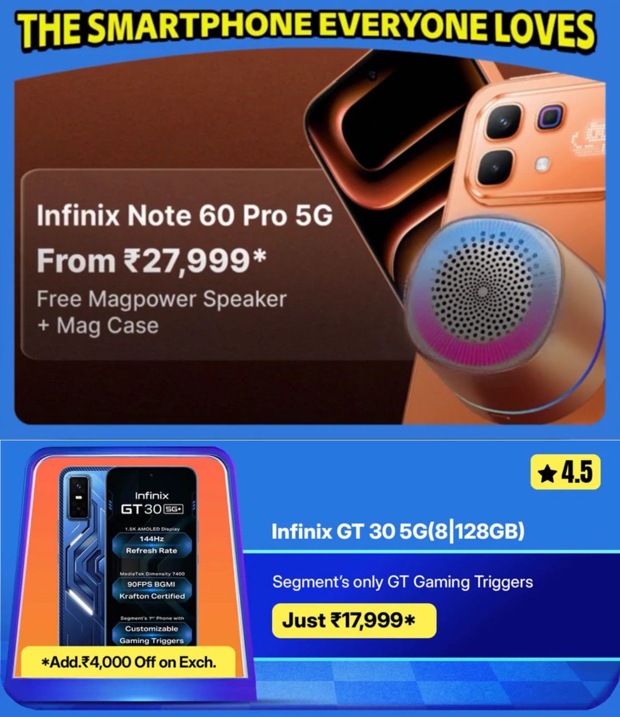 Infinix GT 30 5G & Note 60 Pro 5G Deals: Gaming Power Meets Free Magpower Speaker Offer