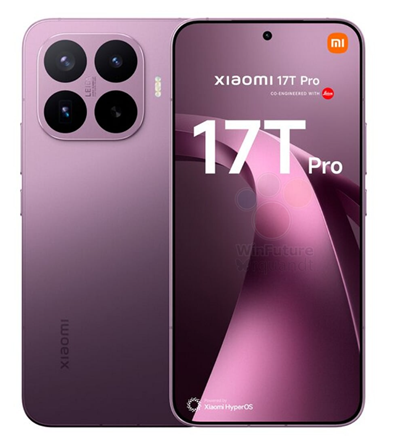 Xiaomi 17T and 17T Pro renders. (Credit - WinFuture)