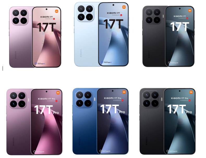 Xiaomi 17T and 17T Pro renders. (Credit - WinFuture)