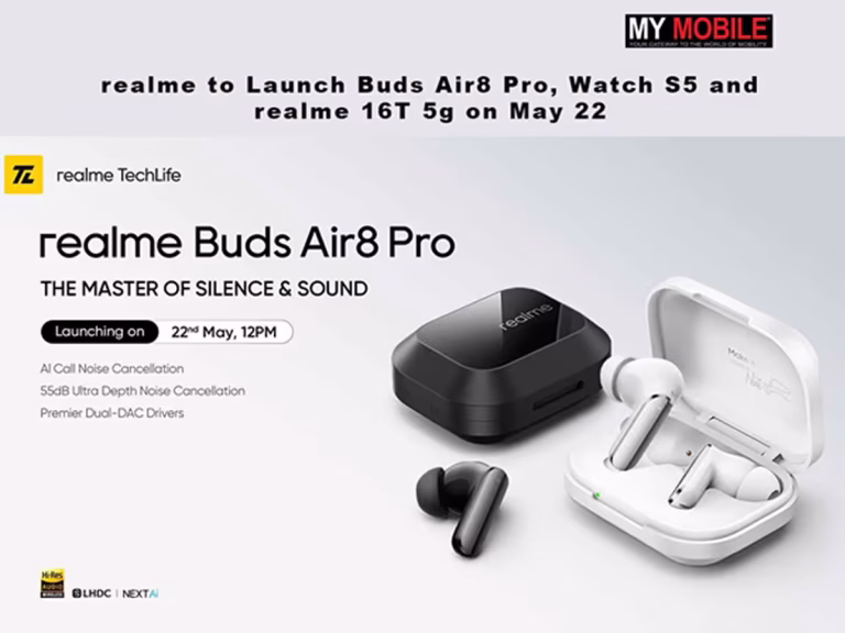 realme to Launch Buds Air8 Pro, Watch S5 and realme 16T 5G in India on May 22: Here’s Everything Expected