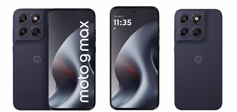 Moto G Max official renders in Graphite colour.