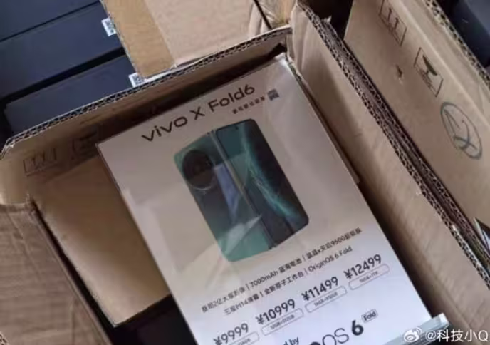 Vivo X Fold 6’s leaked retail box image. (Image credit - Unknown)