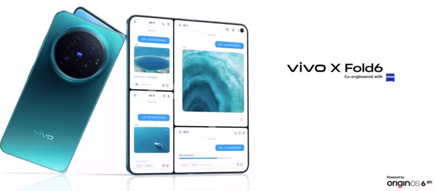 Vivo X Fold 6 has finally been unveiled in China after teasing it for the past few weeks. (Image credit - Vivo)