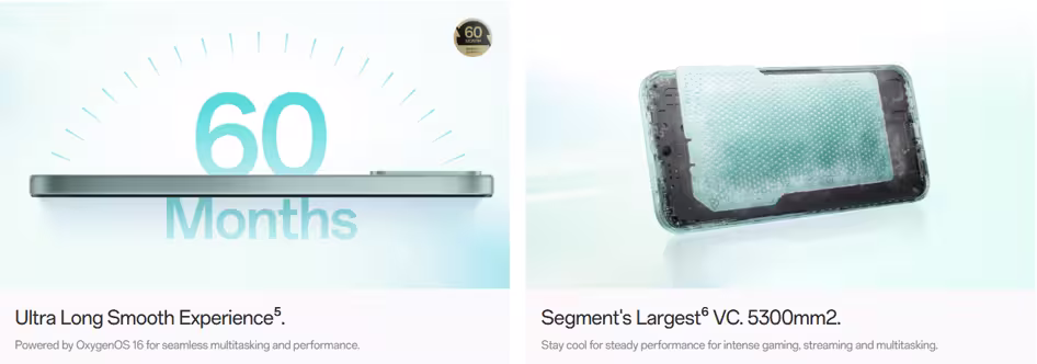 OnePlus N6 cooling system and OS support specs. (Image credit - OnePlus)
