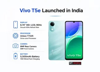Vivo T5e Launched in India with Unisoc T7225 Chip, 5,500mAh Battery and Android 16 Vivo T5e Launched in India