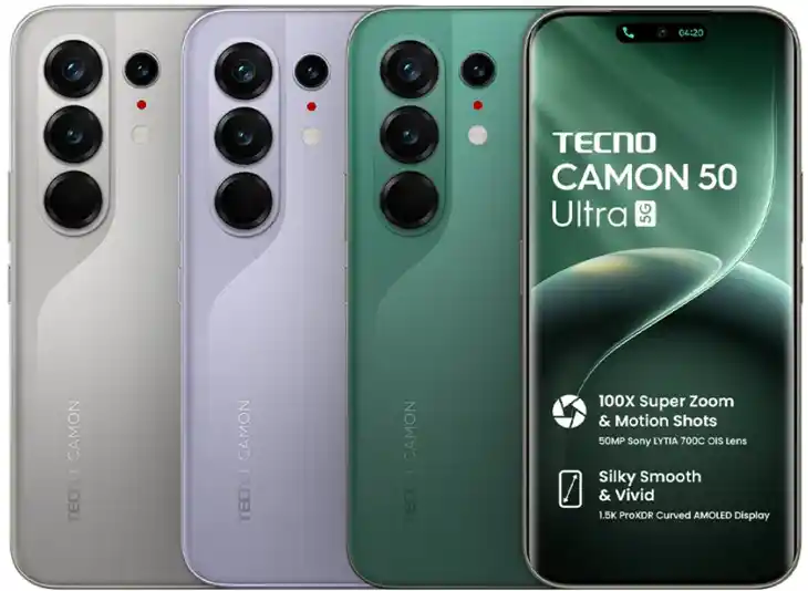 TECNO CAMON 50 Ultra 5G available colour options. (Image credit - TECNO)