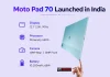 Moto Pad 70 Launched in India With 2.5K Display, Dimensity 6400 and 10,200mAh Battery Moto Pad 70 Launched in India