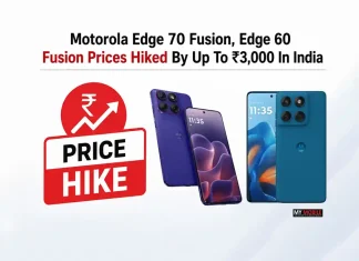 Motorola Edge 70 Fusion, Edge 60 Fusion Prices Hiked By Up To Rs 3,000 In India Motorola Edge 70 Fusion, Edge 60 Fusion Prices Hiked