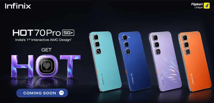 Infinix HOT 70 Pro 5G teaser. (Image credit - Infinix)