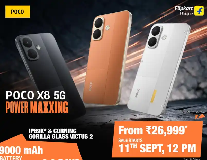 Poco X8 5G Launched in India. (image credit - Poco)