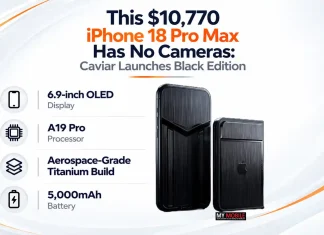 This $10,770 iPhone 18 Pro Max Has No Cameras: Caviar Launches Black Edition