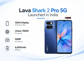 Lava Shark 2 Pro 5G Launched in India at Rs 16,699 With 6,000mAh Battery, 120Hz Display Lava Shark 2 Pro 5G Launched in India