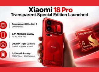 Xiaomi 18 Pro Transparent Special Edition Launched With Striking Red See-Through Design