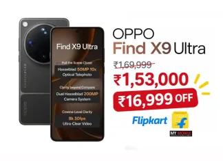 OPPO Find X9 Ultra Price Drops to Rs 1,53,000 on Flipkart: Get Rs 16,999 Discount OPPO Find X9 Ultra Price Drops to Rs 1,53,000 on Flipkart: Get Rs 16,999 Discount