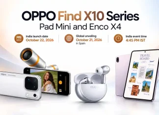 Oppo’s October 22 India Launch Event To Unveil OPPO Find X10, Find X10 Pro Max, Pad Mini and Enco X4 Oppo’s October 22 India Launch Event To Unveil OPPO Find X10
