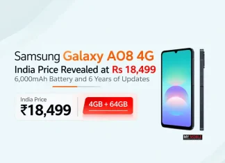 Samsung Galaxy A08 4G India Price Revealed at Rs 18,499: 6,000mAh Battery and 6 Years of Updates