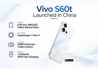 Vivo S60t Launched With 7,200mAh Battery, 50MP Periscope Camera and 144Hz AMOLED Display Vivo S60t Launched With 7,200mAh Battery, 50MP Periscope Camera and 144Hz AMOLED Display