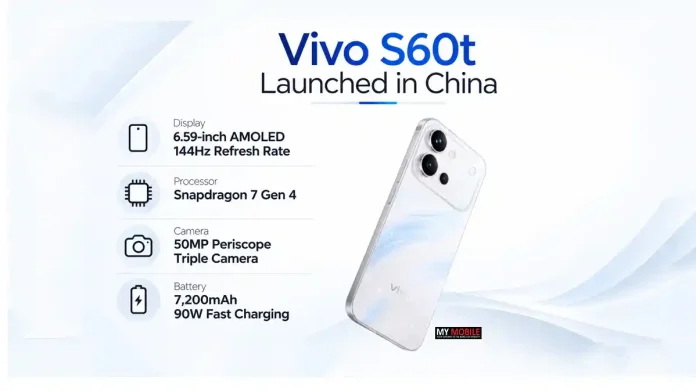 Vivo-S60t-Launched-With-7,200mAh-Battery Vivo S60t Launched With 7,200mAh Battery, 50MP Periscope Camera and 144Hz AMOLED Display