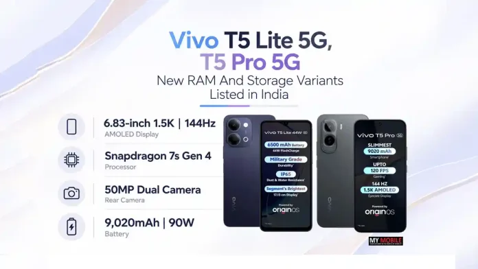 Vivo-T5-Lite-5G,-T5-Pro-5G Vivo T5 Lite 5G, T5 Pro 5G