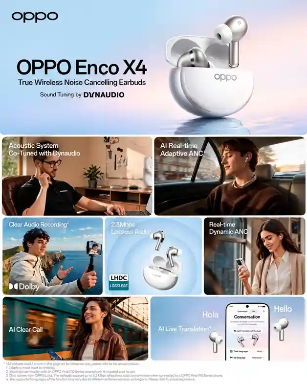 OPPO Enco X4 features Dynaudio and intelligent ANC
