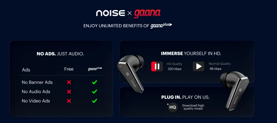 Noise Buds R1 Gaana Edition offers one-year Gaana Plus subscription