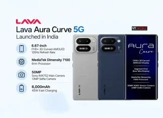 Lava Aura Curve 5G Launched at ₹23,999 With Rear Mini Display, 6,000mAh Battery and MediaTek Dimensity 7100
