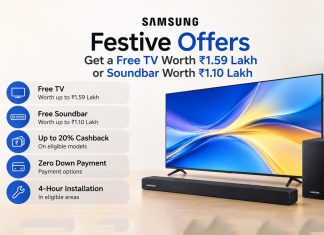 Samsung Festive Offers: Get a Free TV Worth ₹1.59 Lakh or Soundbar Worth ₹1.10 Lakh