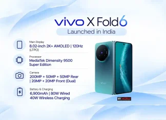 Vivo X Fold6 Launched With 200MP ZEISS Camera, 6900mAh Battery and Powerful AI Features